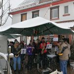 Trachtenkapelle unter dem Schirm