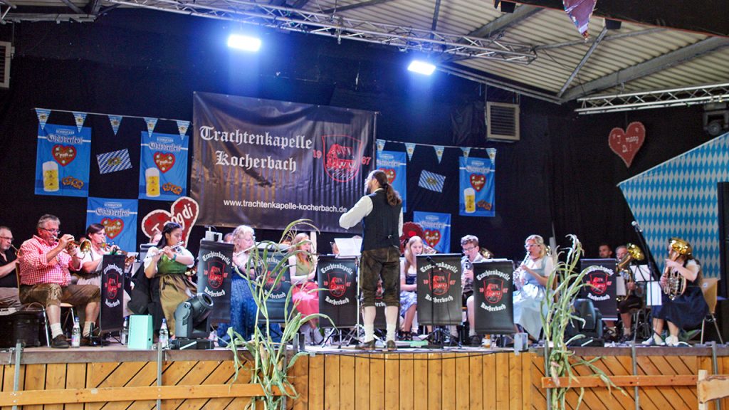 die Musiker auf der Bühne