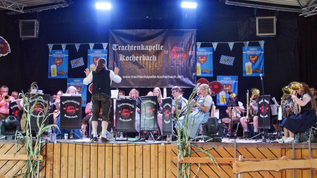 die Musiker auf der Bühne